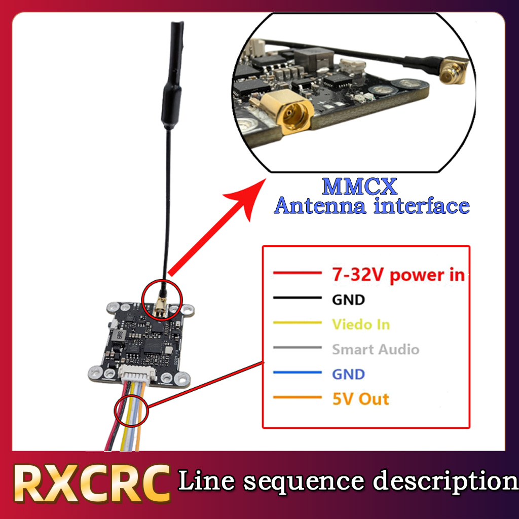 Moduł RXCRC 5.8G 48CH 1.6W VTX – Fpv Drone Camera recenzja i cena